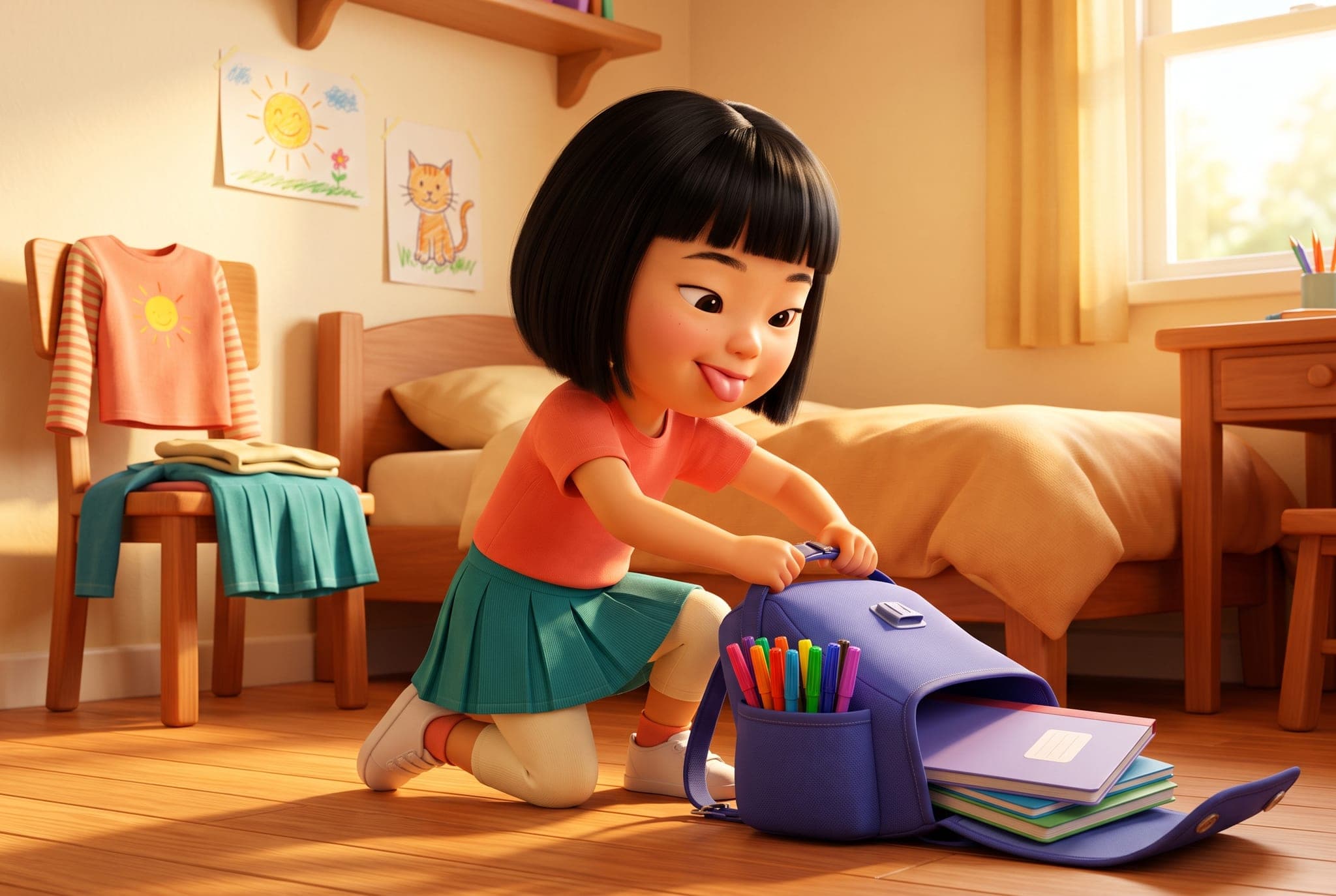 Ma rentrée des classes — scène d'intérieur 1