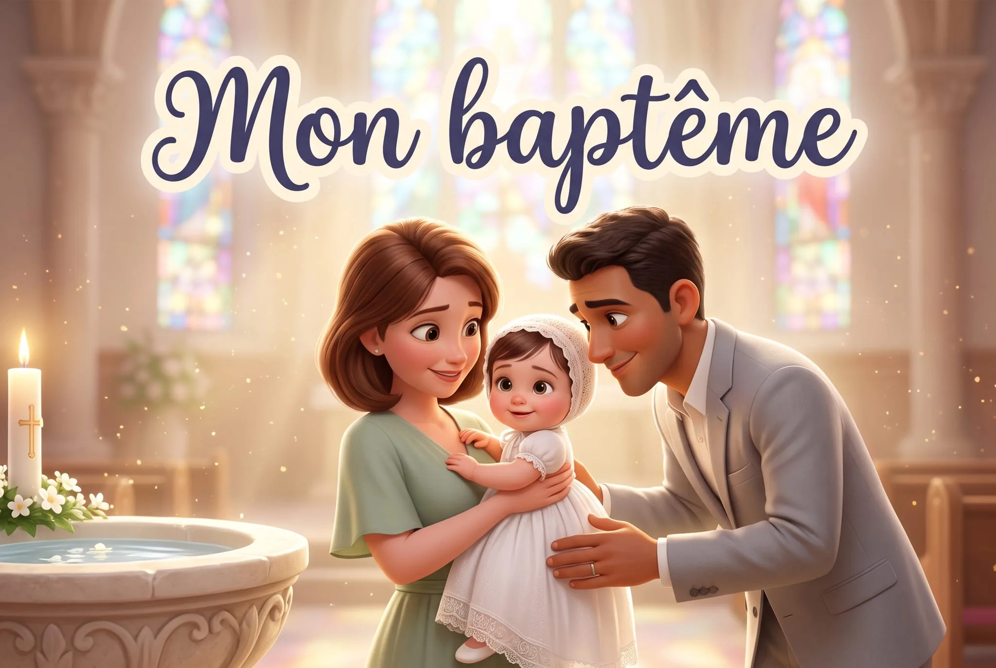 Couverture du livre « Mon baptême », couverture rigide