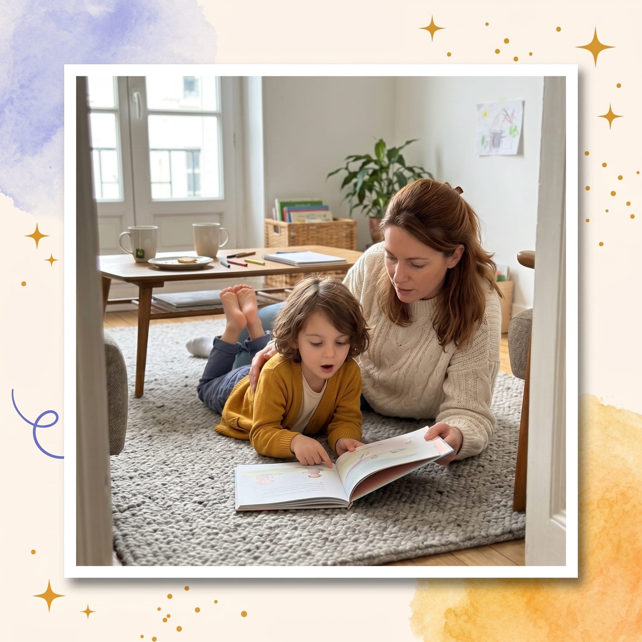 Livre sur mesure — moment de lecture en famille
