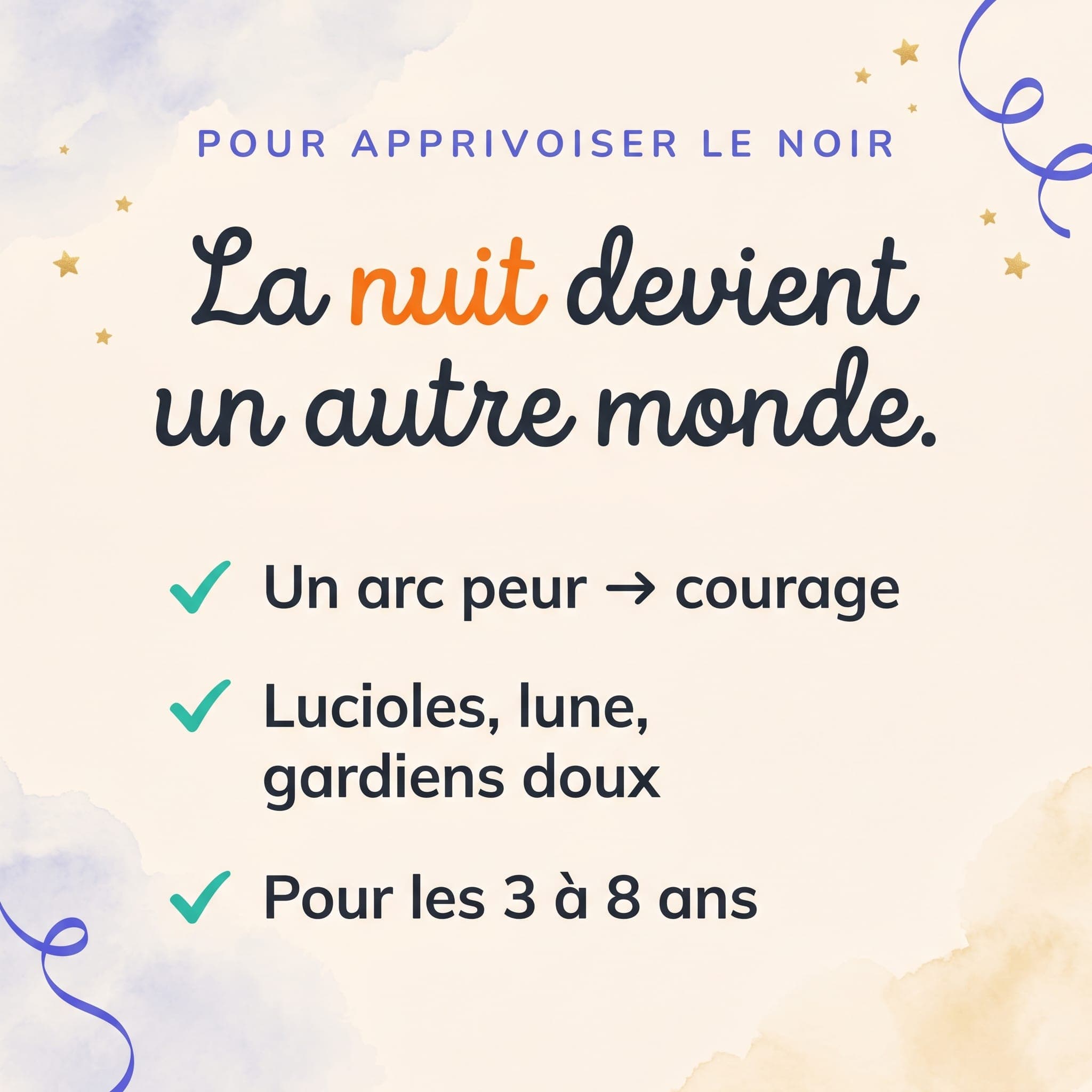 Plus peur du noir — univers du livre