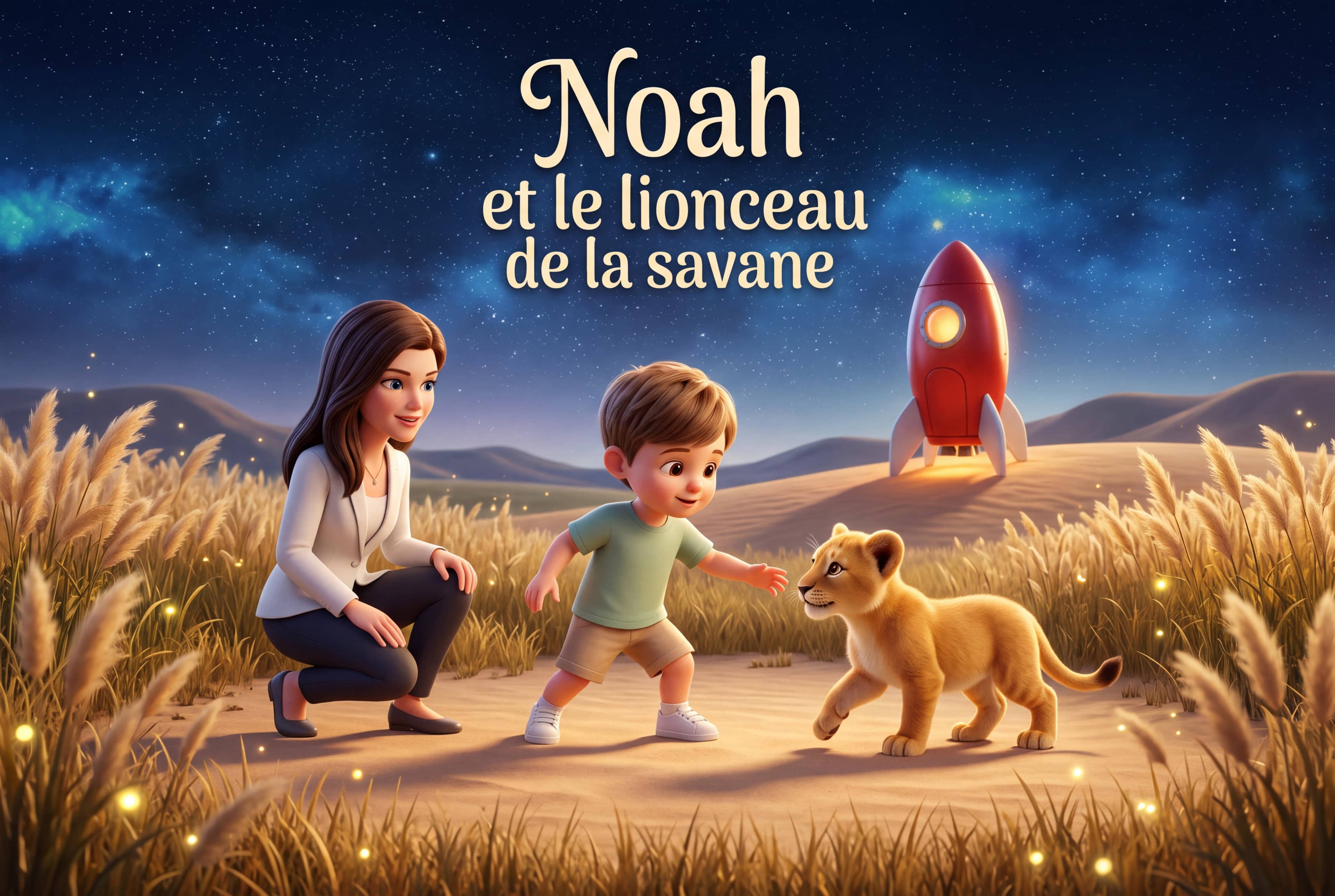 Noah et le lionceau de la savane